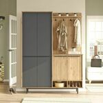 OS1-SA OakAnthracite Hall Stand