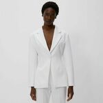 Reserved - Strukirani sako s mešavinom viskoze krem 75% POLYESTER, 19% VISCOSE, 6% ELASTANE YT238-01X