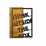 Wallity Dekorativni drveni zidni ukras Think Outside The Box