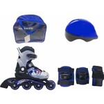 ACTION Roleri PW-116A GOAL Plavi set kaciga I štitnici PVC ABEC5 S(30-33) ACTION