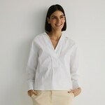 Reserved - LADIES` SHIRT krem 71% COTTON, 25% POLYAMIDE, 4% ELASTANE TC576-01X