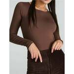 Sinsay - Bodi dugih rukava - tamno braon tamno braon SS 2025 3897Z-89X