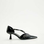 Reserved - LADIES` PUMPS crno 100% POLYURETHANE 306CP-99X