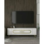 HANAH HOME TV polica Retrop3 White Gold