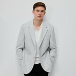 Reserved - Slim fit sako s mešavinom viskoze svetlo siva 53% POLYESTER, 46% VISCOSE, 1% ELASTANE 8678N-09M