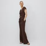 Reserved - Kombinezon od viskoze tamno braon 87% VISCOSE, 13% POLYESTER 372FH-89X