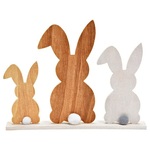 DekorDom Uskršnja dekoracija Stand Bunnies wood 10034946