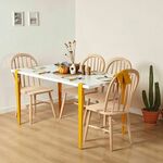 HANAH HOME Trpezarijski sto Pineios White Yellow
