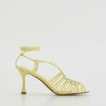Reserved - LADIES` STRAPPY SANDALS svetlo žuta 100% POLYURETHANE 345GA-10X
