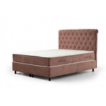 Sonata Set 90 x 190 v3 - Dusty Rose Dusty Rose Single Mattress, Base & Headboard