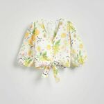 Reserved - LADIES` BLOUSE šareno 51% LINEN, 49% COTTON 068GP-MLC