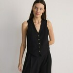 Reserved - Prsluk od mešavine viskoze crno 66% POLYESTER, 30% VISCOSE, 4% ELASTANE YS562-99X
