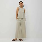 Reserved - LADIES` TROUSERS svetlozelena 84% MODAL, 16% POLYESTER 483GG-07X