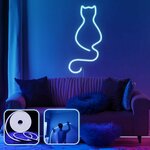 OPVIQ Zidna LED dekoracija Daisy the Cat Medium Blue