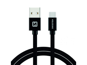 Data kabl tekstil USB na TIP C 2m crni