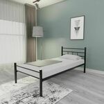 K70 - Black (100 x 200) Black Single Bedstead