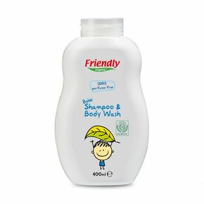 Friendly Organic Bebi šampon za kosu i telo bez parfema 400ml