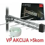Gembird Antena Loga UHF,20el, 39cm,6dB alu +kabl 15m (779)