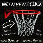 Metalna mrezica za kosarkaski obruc lanci 12 karabina