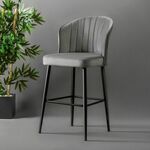 HANAH HOME Set 2 barske stolice Rubi Grey