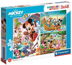 CLEMENTONI Puzzle 3X48 MICKEY AND FRIENDS