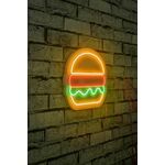 WALLXPERT Zidna LED dekoracija Hamburger Multicolor