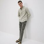 Reserved - Slim cargo pantalone s kaišem zeleno 98% COTTON, 2% ELASTANE 5445L-87X