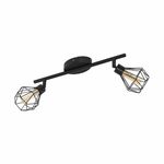 Eglo Zapata 1 spot/2, led, g9, 2x3w, 2x360lm, crna/čelik/amber staklo