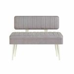 HANAH HOME Trpezarijska klupa Vina 0701 1 WhiteGrey