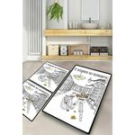 It Sounds So Romantic Multicolor Bathmat Set (3 Pieces)