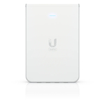 UniFi6 In-Wall. Wall-mounted WiFi 6 access point with a built-in PoE switch.