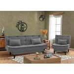 Atelier Del Sofa Santo-S-Dark Grey -94216 Tamnosiva garnitura kauÄa na razvlaÄenje