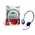 Genius HS-02B slušalice, 3.5 mm, ljubičasta/plava/srebrna, 108dB/mW/76dB/mW, mikrofon